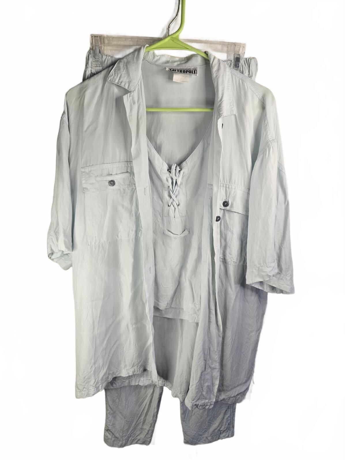 Vintage Moses Strathern For Metropole Light Blue Three-Piece Set